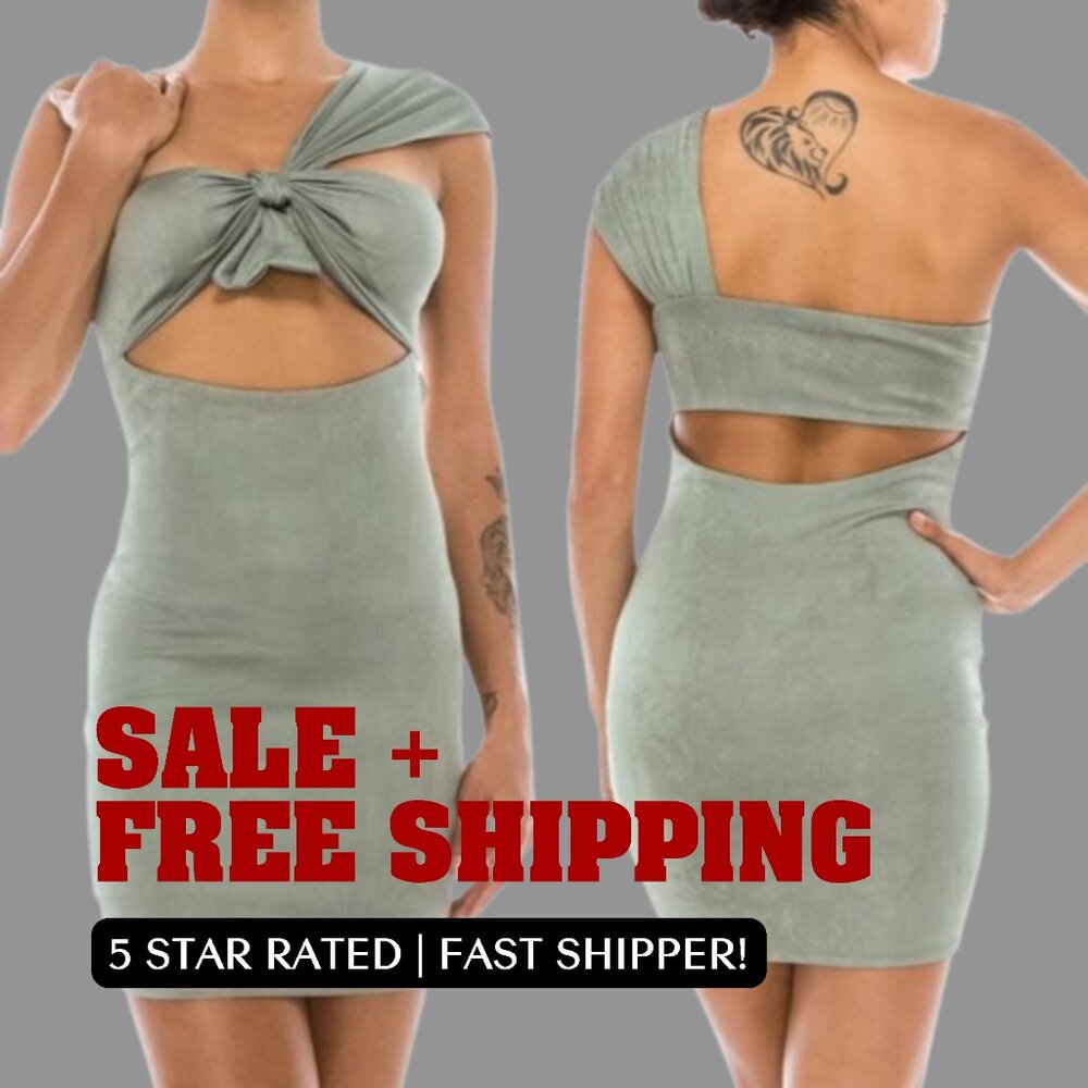 Olive sexy mini dress